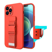 Rugalmas zselés TPU tok katpánttal Samsung Galaxy A52s 5G / A52 5G / A52 4G készülékhez - FEKETE