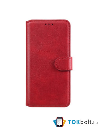 Oldalra nyíló tok Xiaomi Redmi Note 9S telefonhoz - PIROS