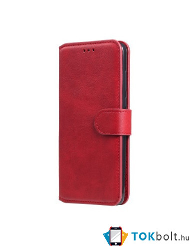 Oldalra nyíló tok Xiaomi Redmi Note 9S telefonhoz - PIROS