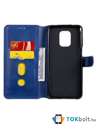 Oldalra nyíló tok Xiaomi Redmi Note 9S telefonhoz - KÉK