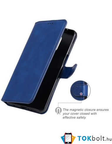 Oldalra nyíló tok Xiaomi Redmi Note 9S telefonhoz - KÉK