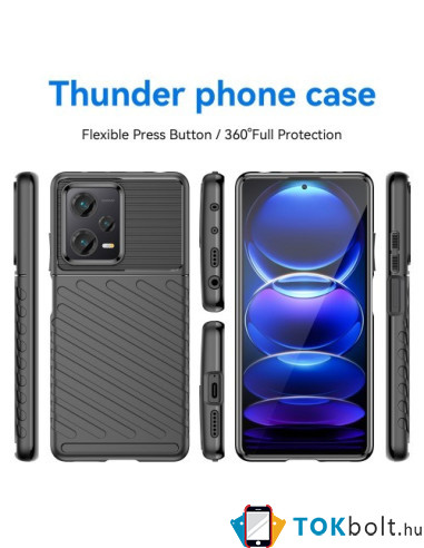 Rugalmas TPU tok Xiaomi Redmi Note 12 Pro Plus készülékhez - FEKETE