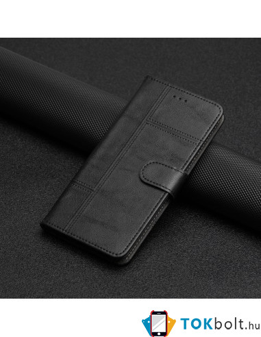 Oldalra nyíló tok Xiaomi 13 Lite telefonhoz - FEKETE