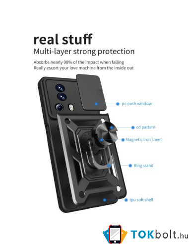 Rugalmas TPU tok Xiaomi 13 Lite készülékhez - FEKETE