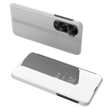 Flip telefontok átlátszó előlappal Honor 90 Lite készülékhez - EZÜST