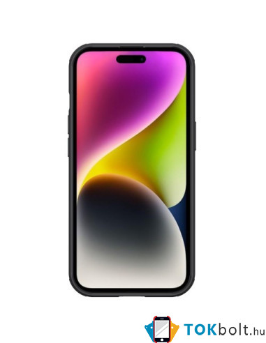 NILLKIN masszív tok kameravédővel Apple iPhone 15 Plus telefonhoz - FEKETE