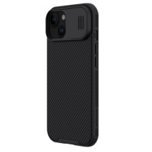 NILLKIN masszív tok kameravédővel Apple iPhone 15 Plus telefonhoz - FEKETE