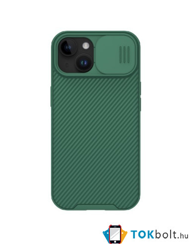 NILLKIN masszív tok kameravédővel Apple iPhone 15 Plus telefonhoz - ZÖLD
