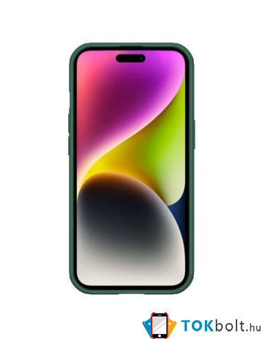 NILLKIN masszív tok kameravédővel Apple iPhone 15 Plus telefonhoz - ZÖLD