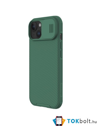 NILLKIN masszív tok kameravédővel Apple iPhone 15 Plus telefonhoz - ZÖLD