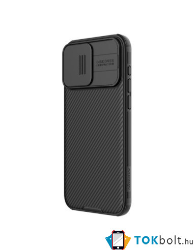 NILLKIN masszív tok kameravédővel Apple iPhone 15 Pro Max telefonhoz - FEKETE