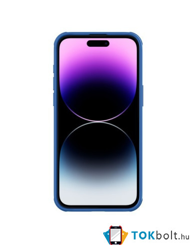 NILLKIN masszív tok kameravédővel Apple iPhone 15 Pro telefonhoz - KÉK