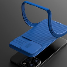 NILLKIN masszív tok kameravédővel Apple iPhone 15 Pro telefonhoz - KÉK
