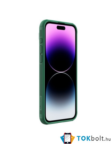 NILLKIN masszív tok kameravédővel Apple iPhone 15 Pro telefonhoz - ZÖLD