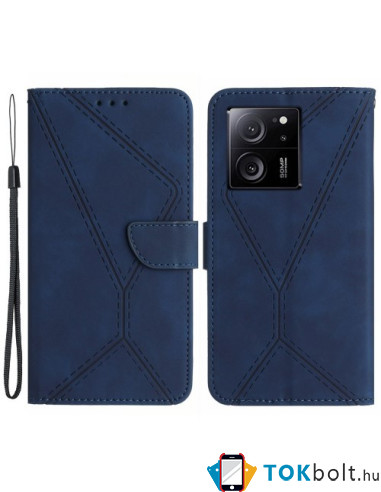Oldalra nyíló tok Xiaomi 13T telefonhoz - KÉK