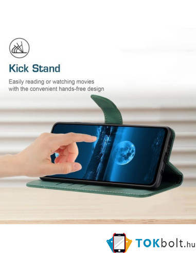 Oldalra nyíló tok Xiaomi 13T telefonhoz - ZÖLD