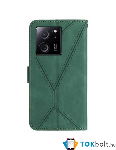 Oldalra nyíló tok Xiaomi 13T telefonhoz - ZÖLD