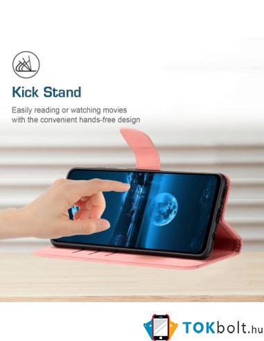 Oldalra nyíló tok Xiaomi 13T telefonhoz - RÓZSASZÍN