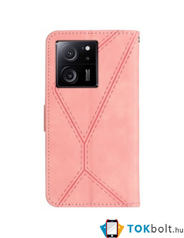 Oldalra nyíló tok Xiaomi 13T telefonhoz - RÓZSASZÍN