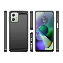 Motorola Moto G54 karbon mintás tok - FEKETE