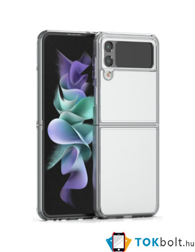 Műanyag hátlap tok Samsung Galaxy Z Flip4 készülékhez - ÁTTETSZŐ