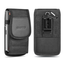 HAWEEL univerzális 4.7-6.1 inches övre fűzhető mobiltelefon tartó fém csipesszel - ÁLLÓ - FEKETE