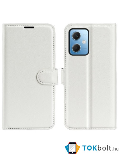 Oldalra nyíló tok Xiaomi Redmi Note 12 / Poco X5 telefonhoz - FEHÉR