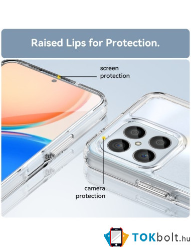 Rugalmas TPU tok Honor 70 Lite készülékhez - ÁTTETSZŐ