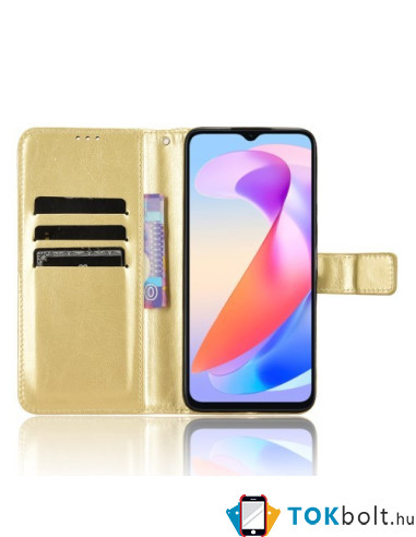 Oldalra nyíló tok Honor X6a telefonhoz - ARANY