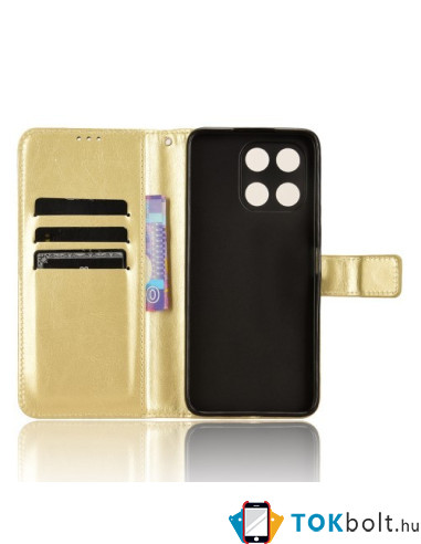 Oldalra nyíló tok Honor X6a telefonhoz - ARANY