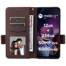 Oldalra nyíló tok Motorola Moto G54 telefonhoz - BARNA