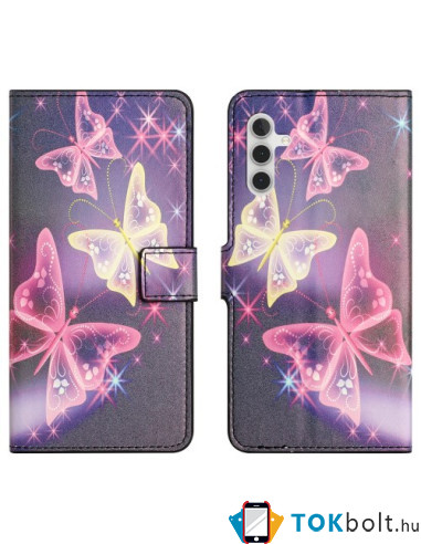 Oldalra nyíló mintás telefontok Samsung Galaxy S23 FE telefonhoz - ÁLOM PILLANGÓ