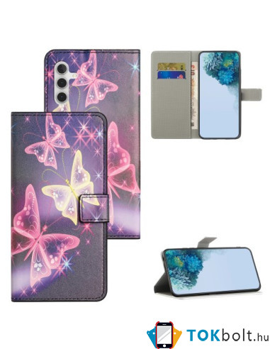 Oldalra nyíló mintás telefontok Samsung Galaxy S23 FE telefonhoz - ÁLOM PILLANGÓ