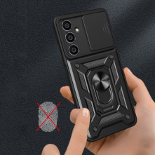 Rugalmas TPU tok Samsung Galaxy S23 FE készülékhez - FEKETE
