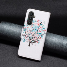 Oldalra nyíló mintás telefontok Samsung Galaxy A25 5G telefonhoz - VIRÁGZÓ FA