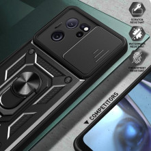 Kemény műanyag és rugalmas TPU hibrid tok Xiaomi 13T / 13T Pro telefonhoz - EZÜST