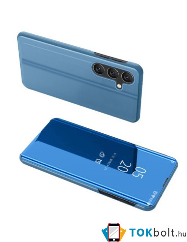 Flip telefontok átlátszó előlappal Samsung Galaxy A05s készülékhez - KÉK