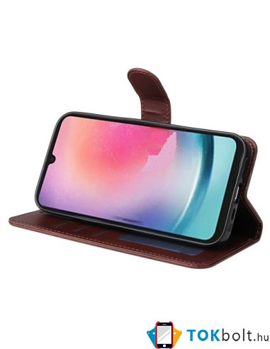Oldalra nyíló tok Samsung Galaxy A25 5G telefonhoz - BARNA