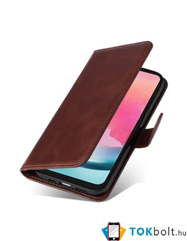 Oldalra nyíló tok Samsung Galaxy A25 5G telefonhoz - BARNA