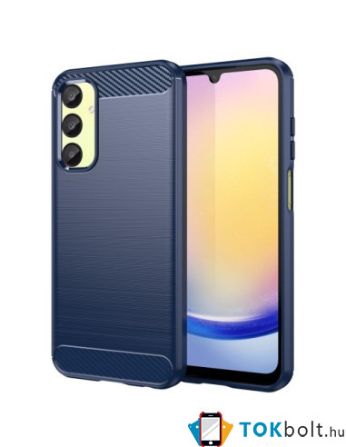 Samsung Galaxy A25 5G karbon mintás tok - KÉK