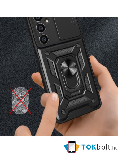 Kemény műanyag és rugalmas TPU hibrid tok Samsung Galaxy A05s telefonhoz - PIROS