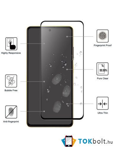 Kijelzővédő karcálló edzett üveg Xiaomi Redmi Note 12 Pro / Poco X5 Pro típusú készülékhez - 1 db