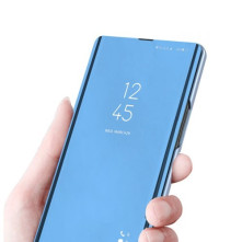 Flip telefontok átlátszó előlappal Samsung Galaxy S23 FE készülékhez - FEKETE