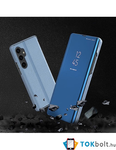 Flip telefontok átlátszó előlappal Samsung Galaxy S23 FE készülékhez - RÓZSAARANY