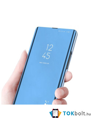 Flip telefontok átlátszó előlappal Samsung Galaxy S23 FE készülékhez - EZÜST