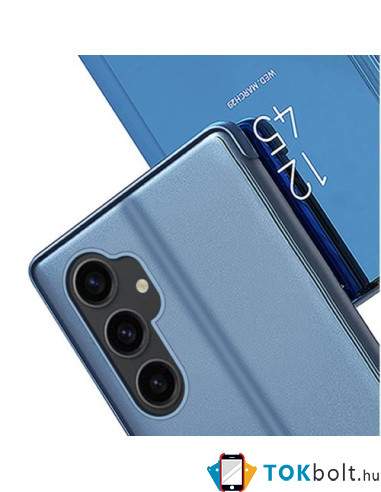 Flip telefontok átlátszó előlappal Samsung Galaxy S23 FE készülékhez - EZÜST