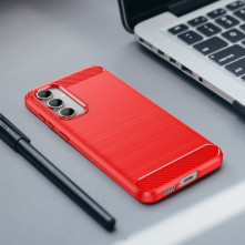 Samsung Galaxy S23 FE karbon mintás tok - PIROS