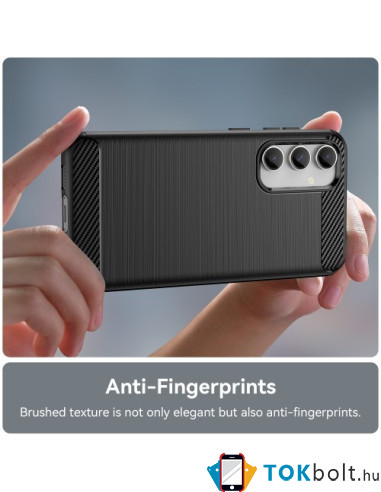 Samsung Galaxy S23 FE karbon mintás tok - FEKETE