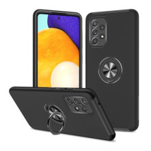 Kemény műanyag és rugalmas TPU hibrid tok Samsung Galaxy A52 4G/5G / A52s 5G telefonhoz - FEKETE