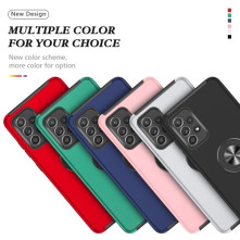 Kemény műanyag és rugalmas TPU hibrid tok Samsung Galaxy A52 4G/5G / A52s 5G telefonhoz - FEKETE
